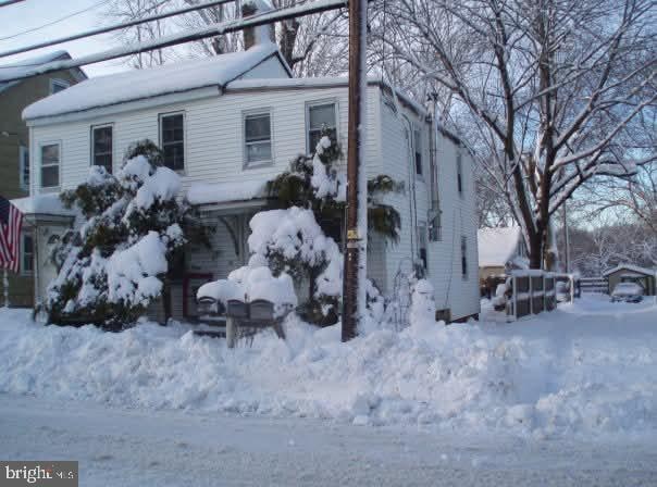 view of snow covered exterior