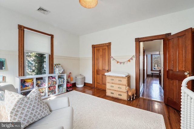 interior space featuring dark hardwood / wood-style floors