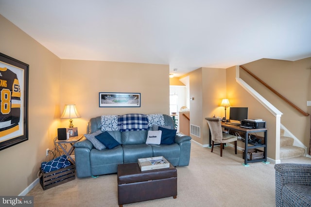 view of carpeted living room