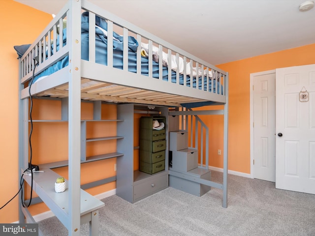 bedroom featuring carpet flooring