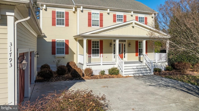 view of front of home with a porch