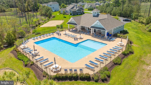 view of pool with a patio area