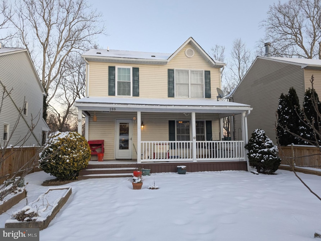 view of front facade with a porch