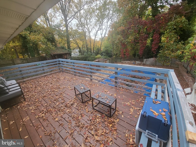 view of wooden terrace