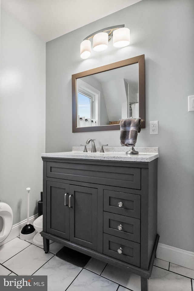 bathroom featuring vanity