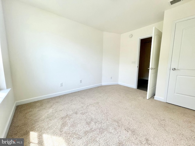 view of carpeted empty room