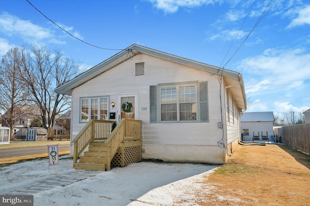 view of bungalow-style house