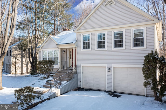 view of front of house featuring a garage