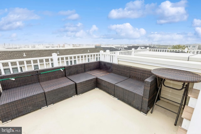 view of patio featuring an outdoor living space