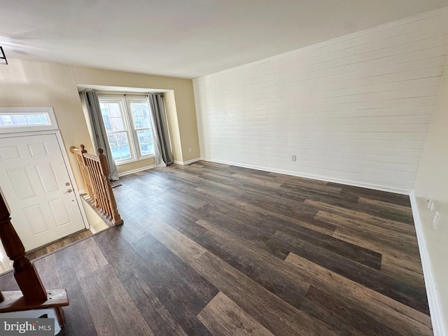 interior space featuring dark hardwood / wood-style floors