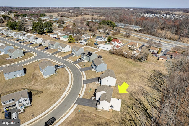 birds eye view of property featuring a residential view