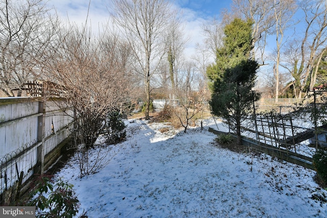 view of snowy yard