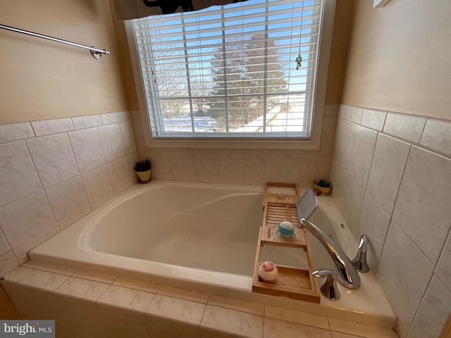 bathroom with a tub