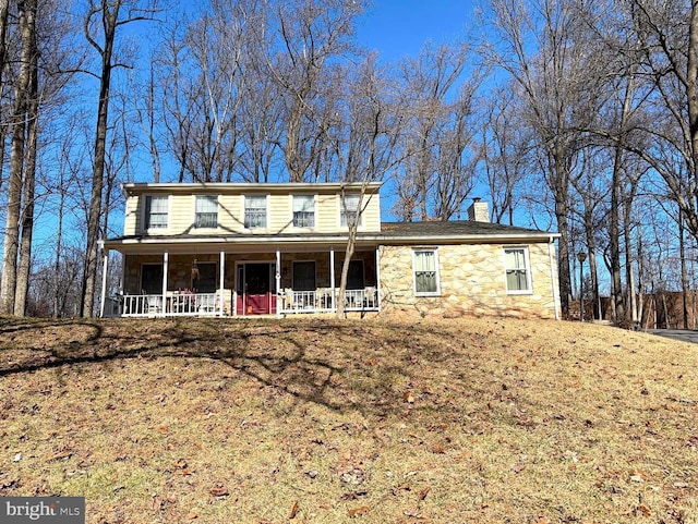 view of front of house featuring covered porch