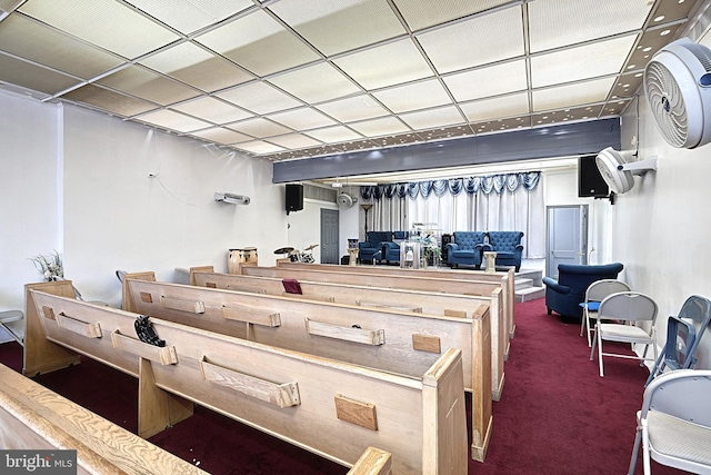 interior space featuring carpet floors