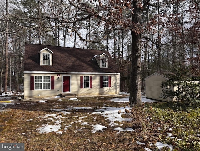 view of cape cod-style house