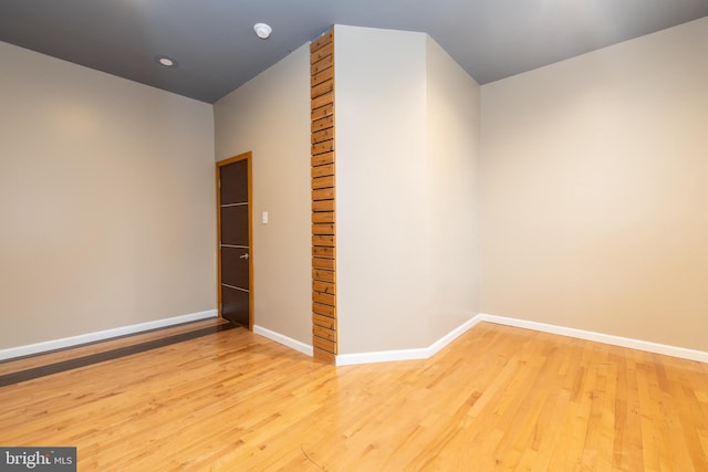 empty room featuring light hardwood / wood-style floors