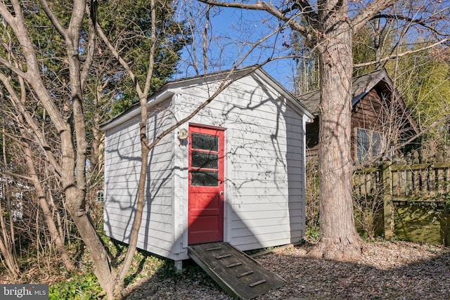 view of outbuilding