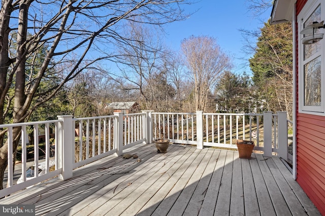 view of wooden deck