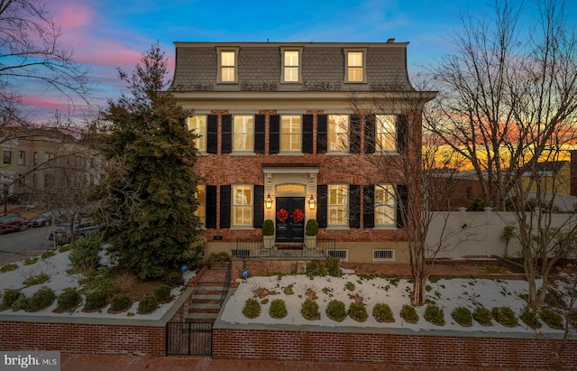 view of colonial home