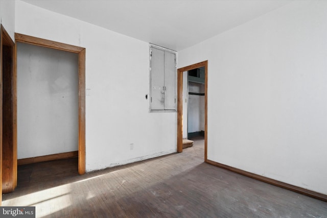 unfurnished bedroom featuring wood-type flooring