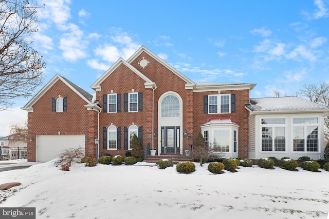 view of front property with a garage