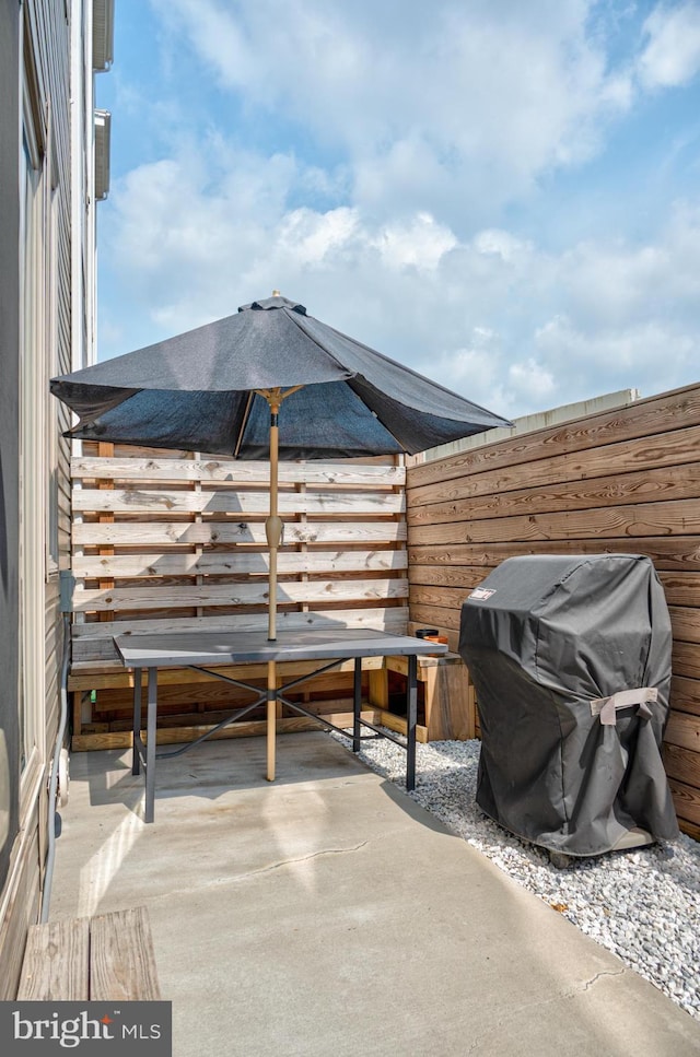 view of patio / terrace featuring grilling area