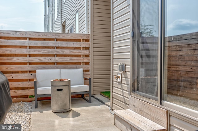 balcony featuring a patio