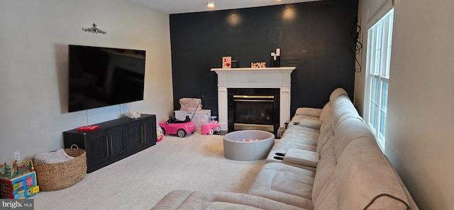 view of carpeted living room