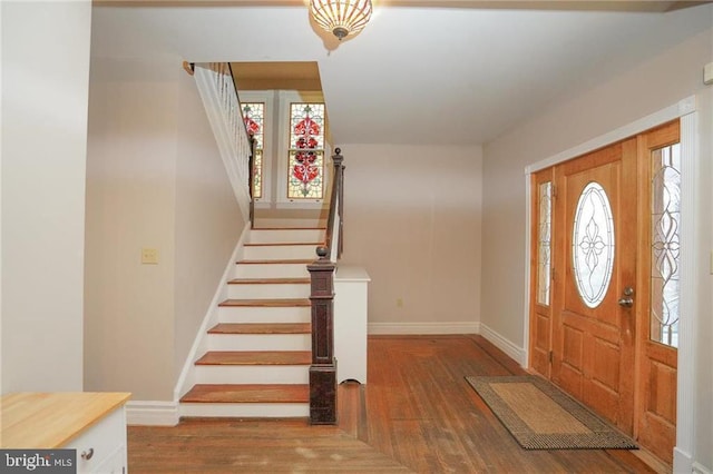 entryway featuring light hardwood / wood-style flooring