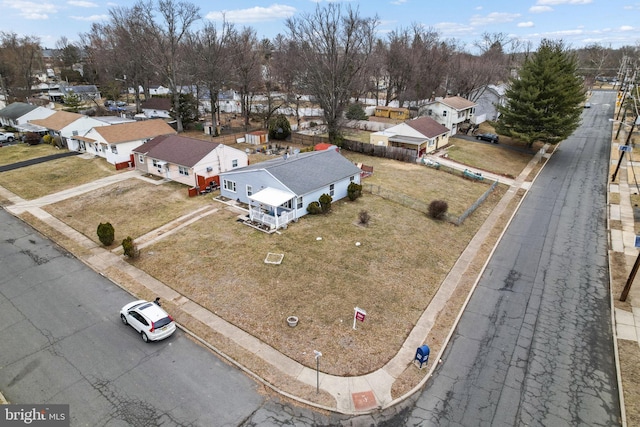 birds eye view of property featuring a residential view