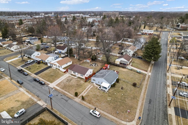 aerial view featuring a residential view