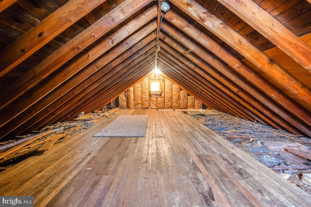 view of attic