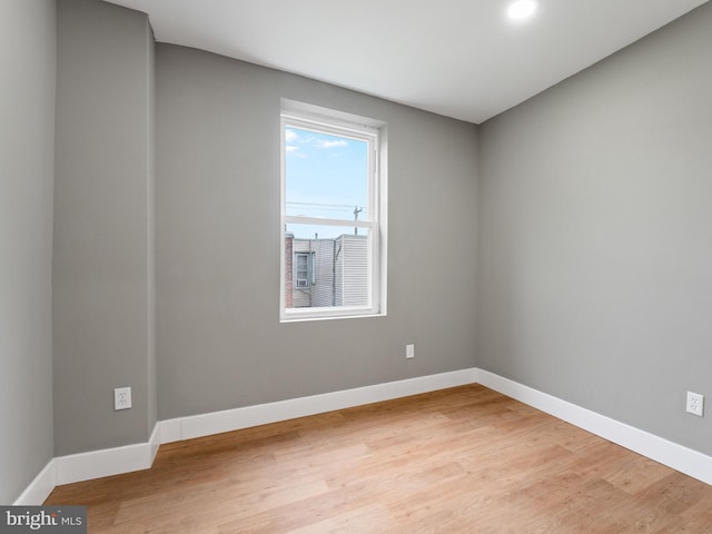 empty room featuring light hardwood / wood-style floors