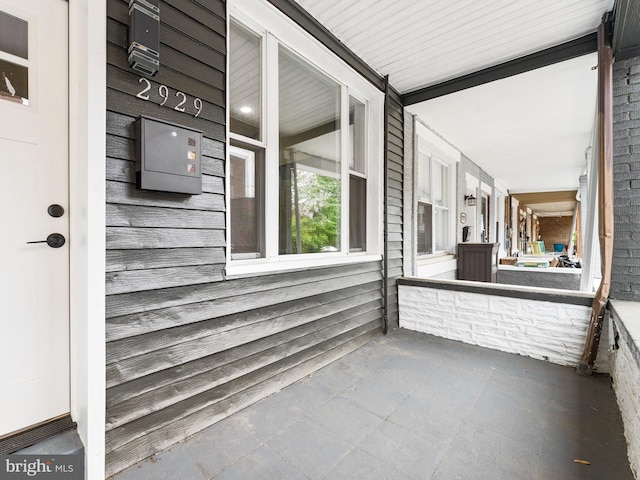 view of patio / terrace with a porch