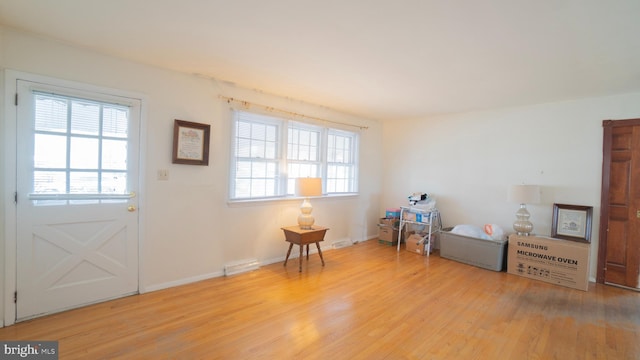 misc room featuring light hardwood / wood-style floors