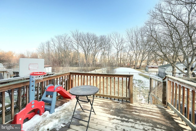 view of wooden deck