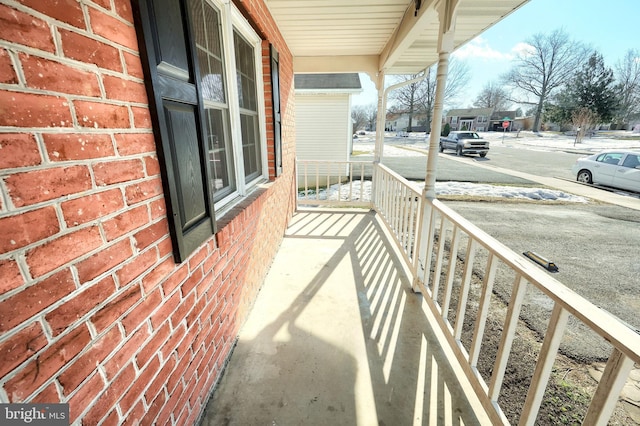 balcony with covered porch