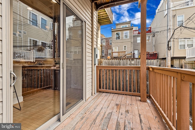 view of wooden terrace