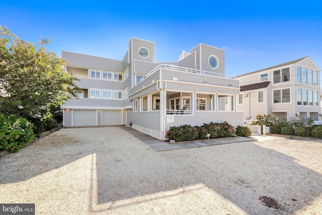 view of property with a garage