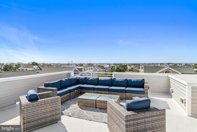 view of patio featuring an outdoor hangout area