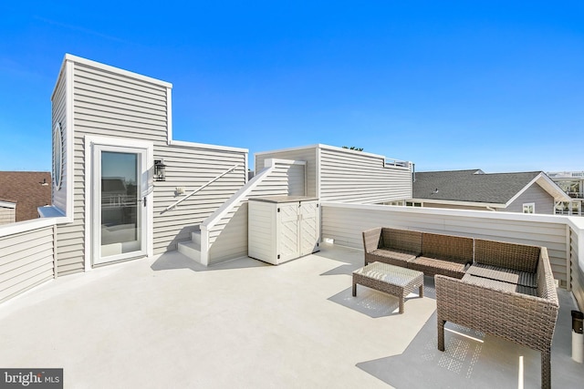 view of patio / terrace featuring an outdoor hangout area