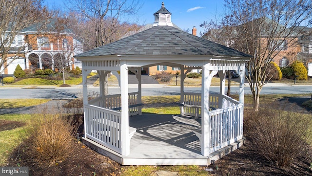 view of community featuring a gazebo