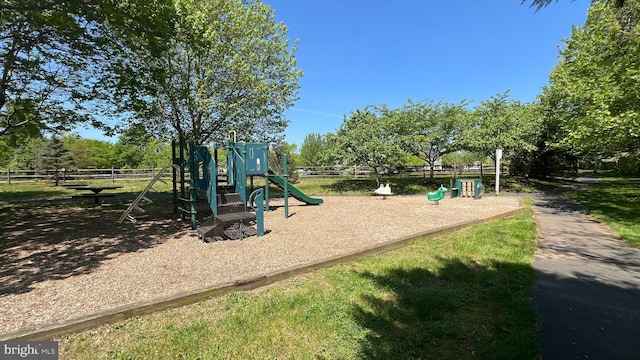 view of jungle gym