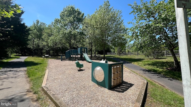 view of community featuring a playground