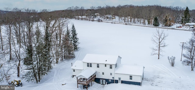 view of snowy aerial view