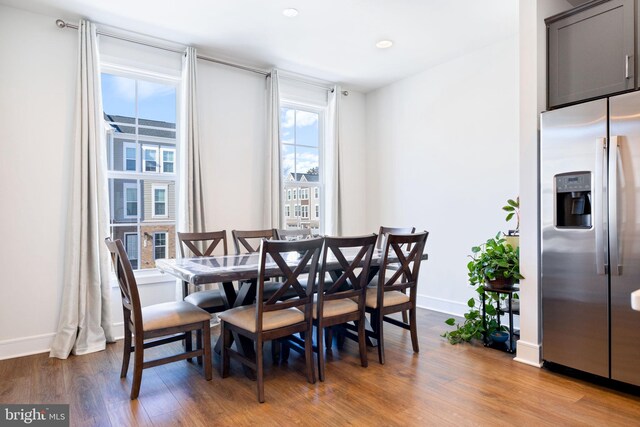 dining room featuring wood-type flooring