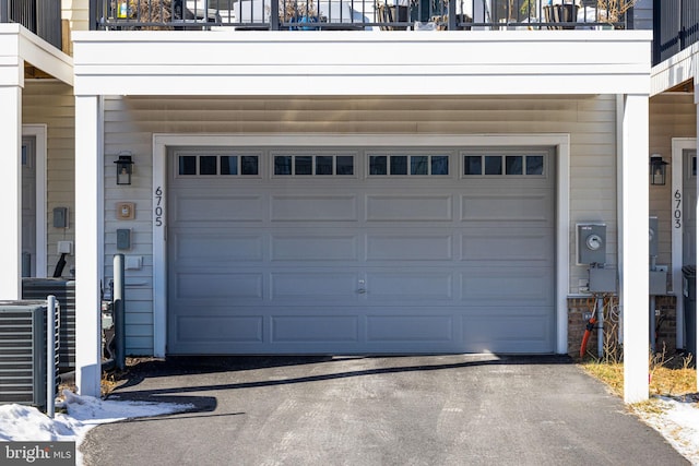 garage featuring cooling unit