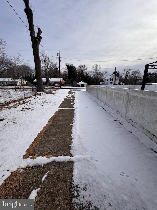 view of road