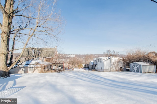 view of snowy yard